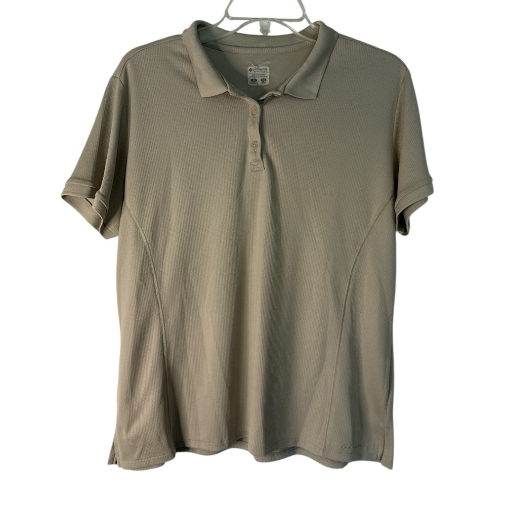 Columbia Omni-shade polo size XL tan EUC C-31